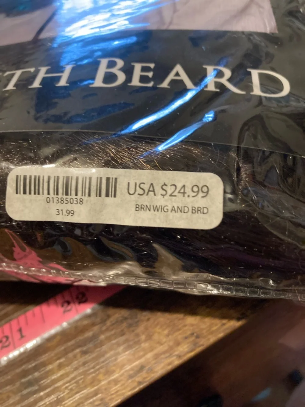 Spirit brunette wig with beard - Picture 4 of 11